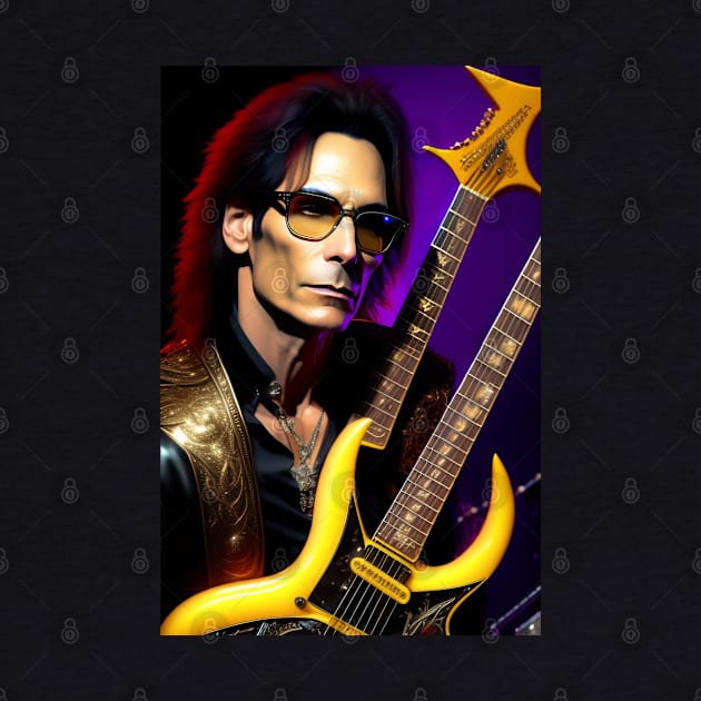 Rockstar steve vai graphic design artwork by Nasromaystro